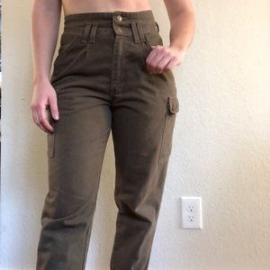 Vintage size 2ish canvas pants. They give an Elizabeth Bennet/ equestrian vibe.